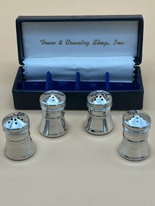 NUEVO Juego de Saleros y Pimenteros de Peltre Georg Jensen Caja Original (2 Juegos) - Imagen 1 de 10