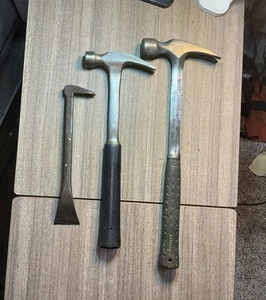 "Garra recta Miller Falls 22 oz Estwing y 16 oz, asas de nailon y tirador de uñas de 9""" - Imagen 1 de 7