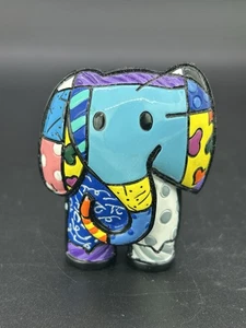 Romero Britto "Lucky" Colorful Elephant Mini Figurine Collectible Pop Art S8 - Picture 1 of 6