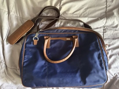 Cole Haan Super Delgado Bolso Mensajero para Computadora Portátil Maletín Nylon y Cuero Foto 1 de 3