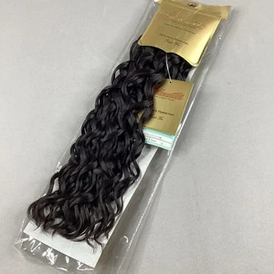 14” 100% Human Hair #1B Black Silhouette Wavy Hair Extensions - Picture 1 of 6