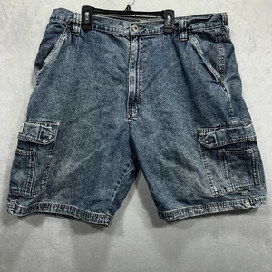 Wrangler Cargo Shorts Mens 40 Denim Carpenter Utility Outdoor Workwear Pockets - Picture 1 of 11