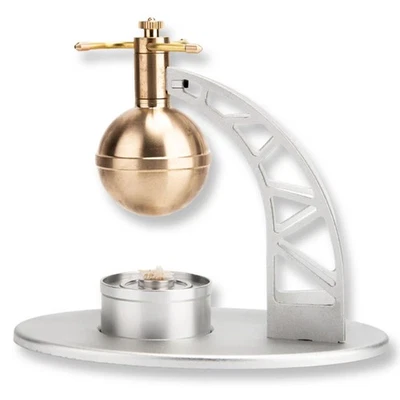 Hero's Engine Bladeless Radial Mini Steam Ball Model Aeolipile Engine - Image 1 of 4