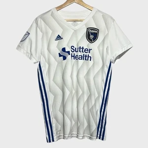 adidas San Jose Earthquakes 2018 White Away MLS Soccer Jersey Women’s Large L - Picture 1 of 4