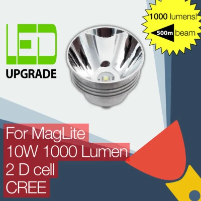 MagLite LED Conversion/upgrade bulb 1000LM Torch/flashlight 2D Cell - Image 1 of 3