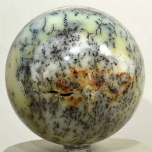 3.2" Multicolor Dendrite Agate Sphere Natural Dendritic Mineral Stone Madagascar - Picture 1 of 4