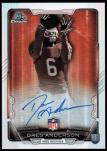 2015 Bowman Chrome Rookie Autographs Refractors #RCRADA Dres Anderson Auto  - Picture 1 of 2