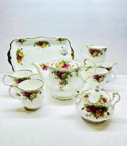 Royal Albert Old Country Roses England 1962 Teapot Montrose Tea Cup Tray REPLACE - Picture 1 of 36
