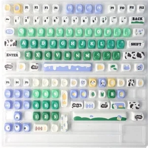 132 Keys/Set Cow Pasture Keycaps Set PBT Material Personalized Keycaps - Photo 1/6