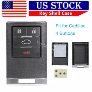 Key Fob Shell Car Case for 2008 - 2011 Cadillac CTS DTS STS 4 Buttons OUC6000066 - Picture 1 of 8