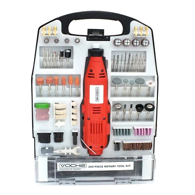 Voche® Mini Rotary Hobby Drill Combi Multi Grinder Tool Set & 266pc Accessories - Image 1 of 4