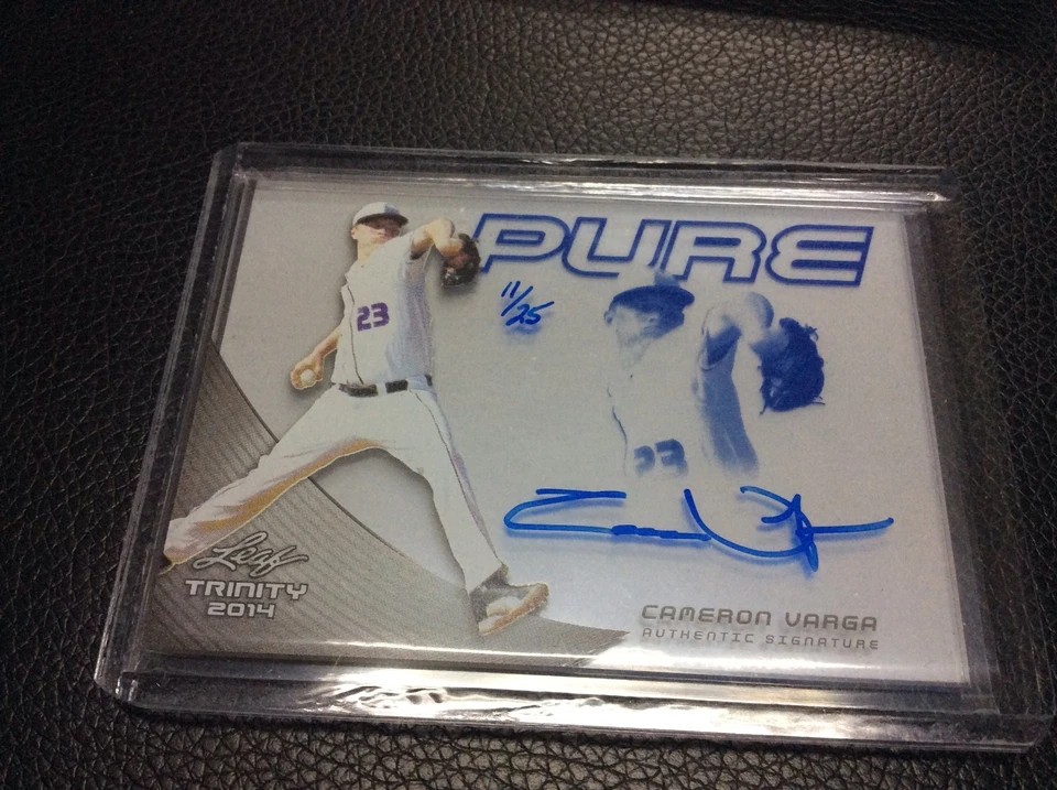 2014 LEAF TRINITY Baseball Cameron Varga RC 11/25 AUTO AUTOGRAPH GLASS PURE - Image 1 of 1