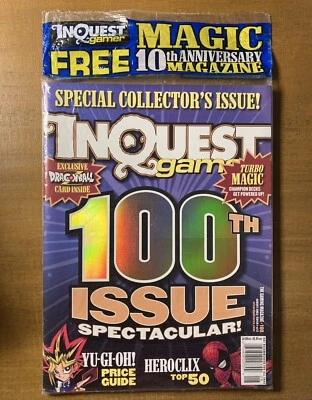 MTG✨SEALED INQUEST MAGAZINE 100th ISSUE 2003 ✨MINT Rare w/ MTG 10th Annv/Inserts - Image 1 of 4