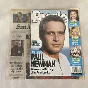 People Magazine Paul Newman Tribute October 8 2008 and Newspaper Obituary Clip - Picture 1 of 10