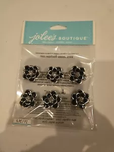 Jolees Boutique BLACK GEM FLORAL REPEATS Scrapbooking Stickers - Picture 1 of 1