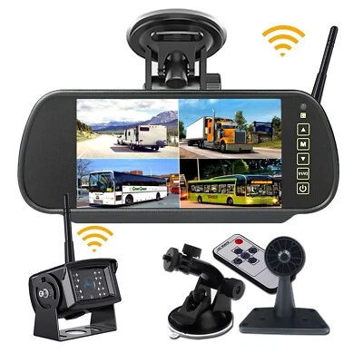1080P Digital Wireless Rear View Backup Camera + 7" Monitor For RV Truck Trailer - image 1 of 4
