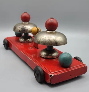 VINTAGE MARX Pressed Steel Pull Toy - Double Bell - Picture 1 of 5