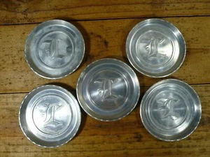 5 Aluminum Coasters Monogrammed with " L " Old English Font - Picture 1 of 6
