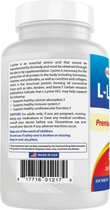 L-Lysine 500 Mg 250 Tablets (250 Count (Pack of 3)) - Picture 1 of 12