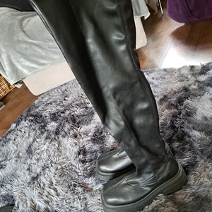 Topshop Truth Chunky Thigh High Boots Black Eu 39 UK 6 NEW RRP £49.99 - Picture 1 of 12