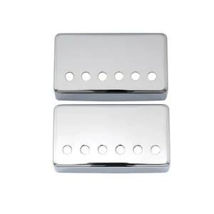 Musiclily Chrome 50mm Neck 52mm Bridge Metal Guitar Humbucker Pickup Covers Set - Bild 1 von 5