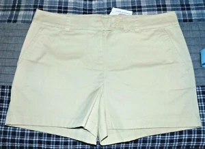 VINEYARD VINES Damen Dayboat klassische Shorts einfarbig Khaki Größe 10 $ 98 neu mit Etikett - Bild 1 von 4