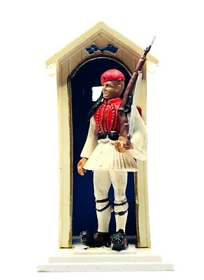 VINTAGE AOHNA ATHENA EVZONE GUARD IN GUARDHOUSE PLASTIC SOLDIER GREEK USED RARE - Image 1 of 4