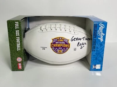 LSU 2019 足球亲笔签名教练“O”全国冠军年 — 第 1/4 张图片