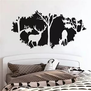 Forest Animals Wild Deers Wall Deal Art Vinyl Wall Sticker for Boys Kids Room... - Picture 1 of 8