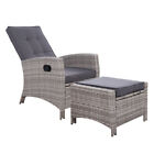 Sun Lounge Recliner Chair Wicker Lounger Sofa Day Bed Outdoor Furniture Patio