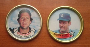 TOPPS BASEBALL COINS GEORGE BRETT LOT OF 2 KANSAS CITY ROYALS 1987 & 1989 - Picture 1 of 4