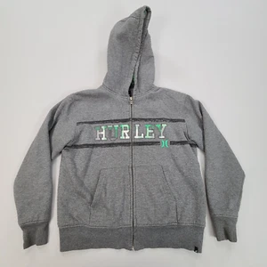 Hurley Sweater Boys Small Gray Hooded Full Zip Outdoors Comfort Beach Youth Kids - Picture 1 of 8