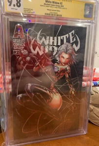 White Widow #2 Homenaje Edición Lenticular CGC 9.8 Etiqueta Dorada Firmado Jamie Tyndall - Imagen 1 de 3