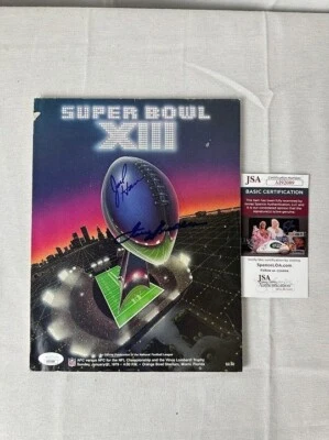 Terry Bradshaw & Jam Ham signed autographed Super Bowl XII 12 Program JSA - Image 1 of 4