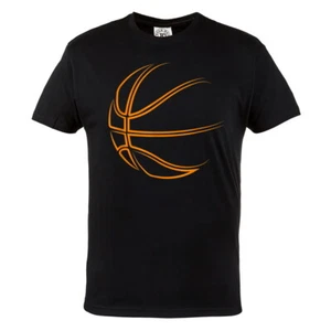 HERREN T-SHIRT MIT AUFDRUCK FÜR BASKETBALLSPIELER BASKETBALL SPORT BALL RETRO - Bild 1 von 2
