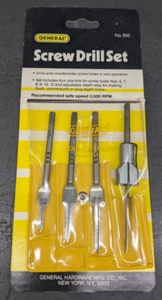 General Tools Screw Drill Set Drill & Countersink for Screw Sizes 6 7 8 9 10 12 - Picture 1 of 1