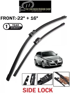 Per Alfa Romeo 147 2000-2010 Set Spazzole Tergicristallo Anteriori 22" 16" Nuove - Foto 1 di 19