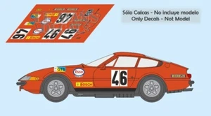 Decals Ferrari 365 GTB/4 Daytona Le Mans Test 1973 1:32 1:43 1:24 1:18 64 calcas - Picture 1 of 1