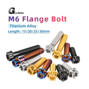 Titanium Bolts M6x15/20/25/30 Flange Torx Head Screw For Motorcycle Modification - Picture 1 of 16