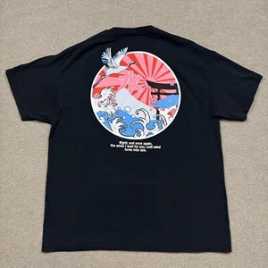 CVLA Mens Shirt Black Size XL Short Sleeve Streetwear Heron Logo Crew Neck Tee - Picture 1 of 10