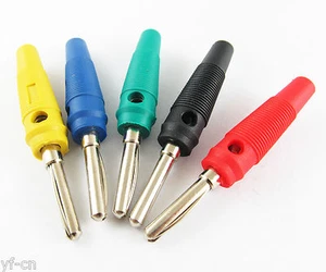 4 Sets 5 colors High quality Free Solder Brass 4mm Banana Plug Test Adapter - Picture 1 of 8