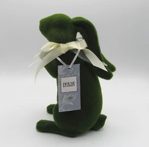 HOUSE & GARDEN GREEN FAUX MOSS EASTER BUNNY RABBIT FIGURINE DECOR BNWT - Picture 1 of 18