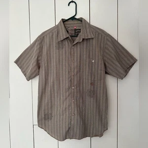 Vintage 90s Herren Element Skateboard Projects Striped Button-Up Shirt Gr. L - Bild 1 von 13