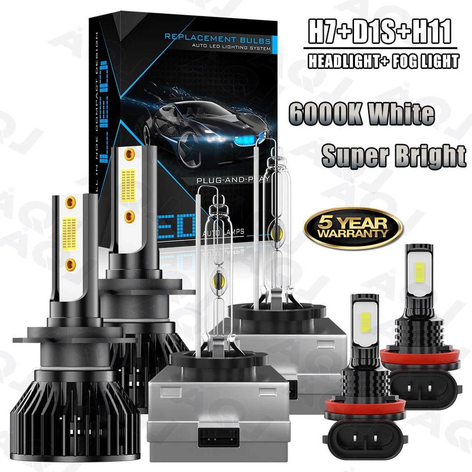 PARA MERCEDES-BENZ SL500 2009-2012 LED HID Faro Alto/Bajo+Kit Luz Antiniebla Foto 1 de 4