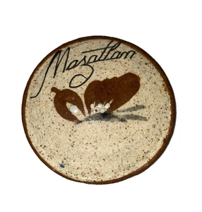 Mazatlan Pottery Round Trinket Box Hand Painted Earth Tones - Picture 1 of 7