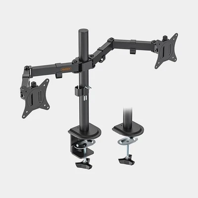 Vonhaus Dual Monitor Mount with Desk Clamp 3005116 - Image 1 of 4