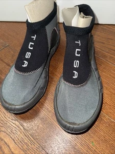 TUSA Neoprene Water Shoes SCUBA Diving Ankle Boots Men 8 Women 9 - Black - Picture 1 of 6