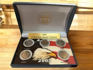 2005 P State Quarter Collection * uncirculated 5 U.S. coins + Philadelphia tag - Picture 1 of 10