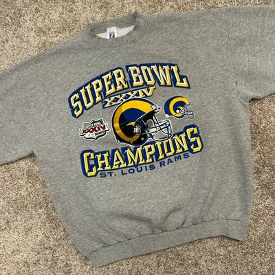 Sudadera De Colección St Louis Ram Super Bowl Logo 7 Hombres Talla XL EE. UU. Hecha 2000 y2k Foto 1 de 4