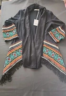 Cárdigan Adore Frente Abierto Suéter Tejido Nuevo con Etiquetas Mediano Asimétrico Para Mujer  Foto 1 de 4